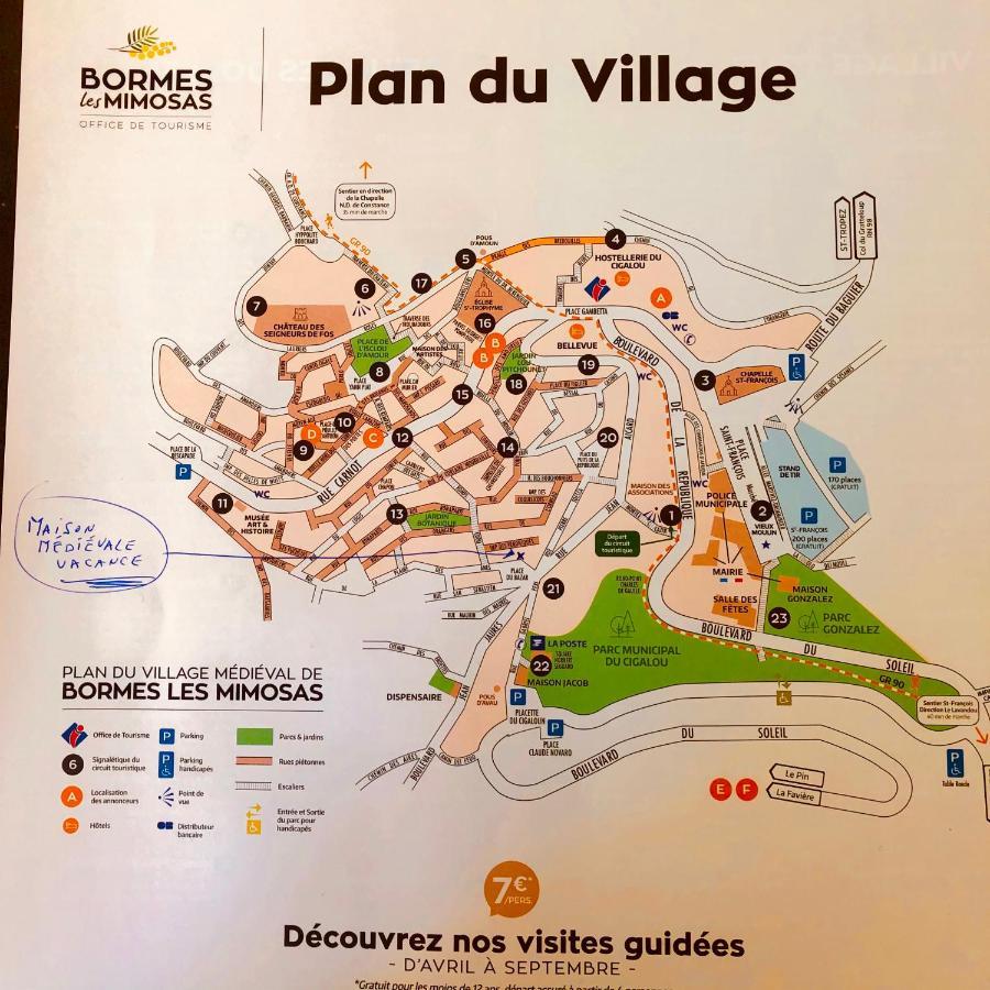 Maison De Vacances Medievale Bormes-Les-Mimosas Village Eksteriør billede